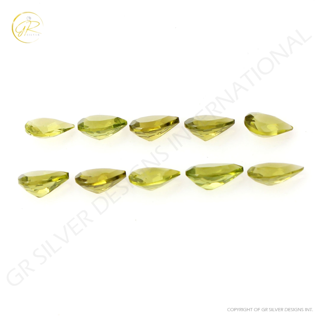 Natural Peridot 5x7mm Pear Shape Gemstone