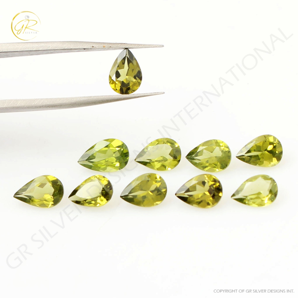 Natural Peridot 5x7mm Pear Shape Gemstone