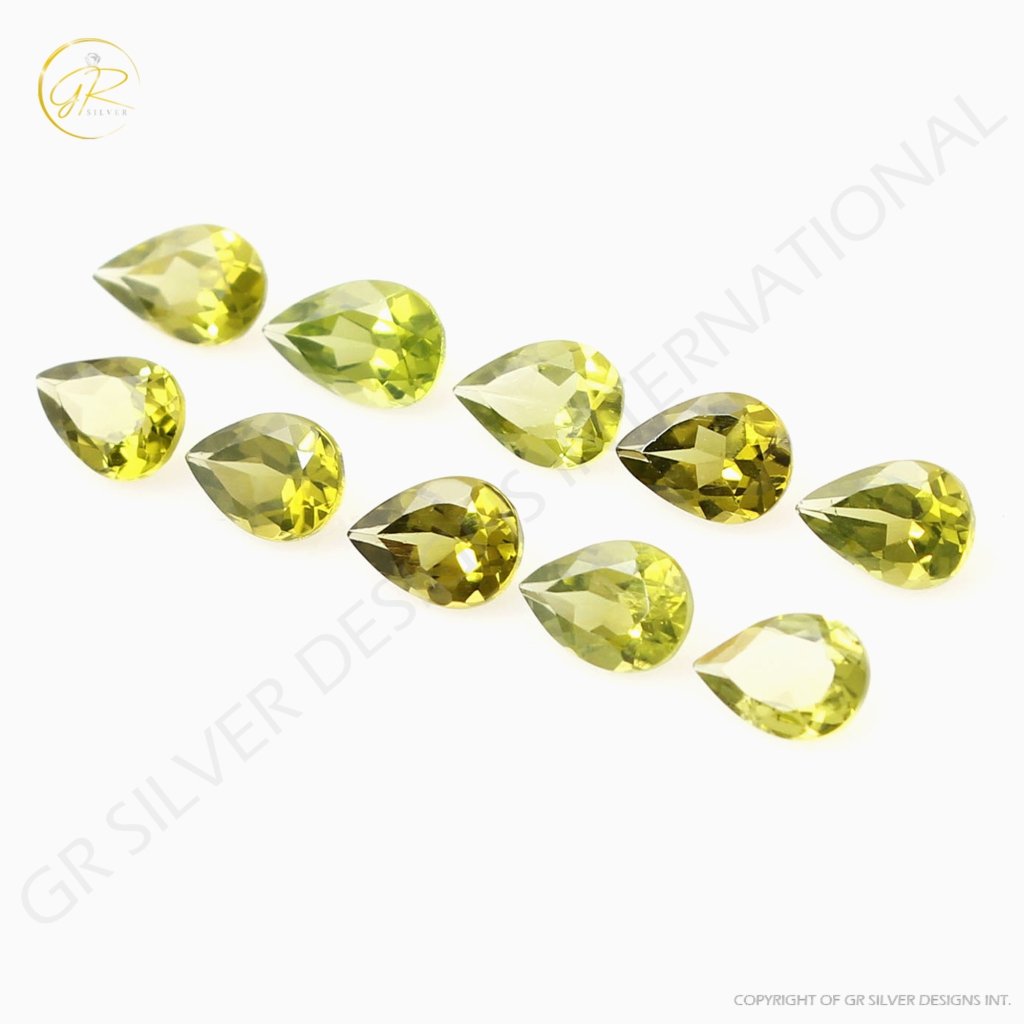 Natural Peridot 5x7mm Pear Shape Gemstone