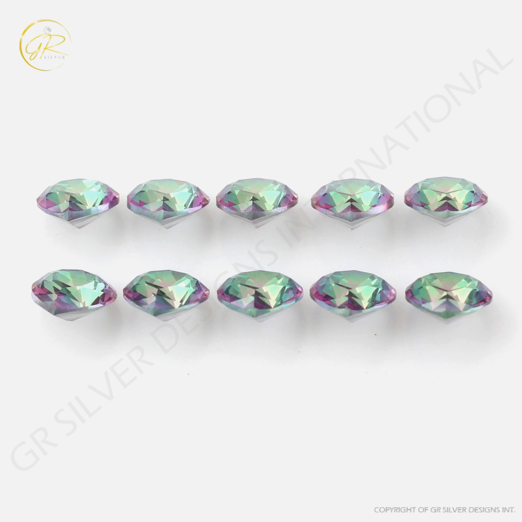 Natural Mystic Topaz 9x11mm Pear Shape Gemstone