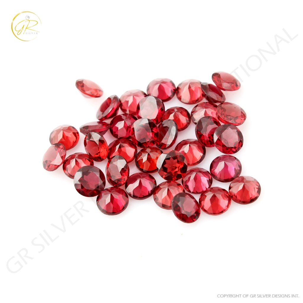 Natural Rhodolite Garnet 6mm Round Shape Gemstone