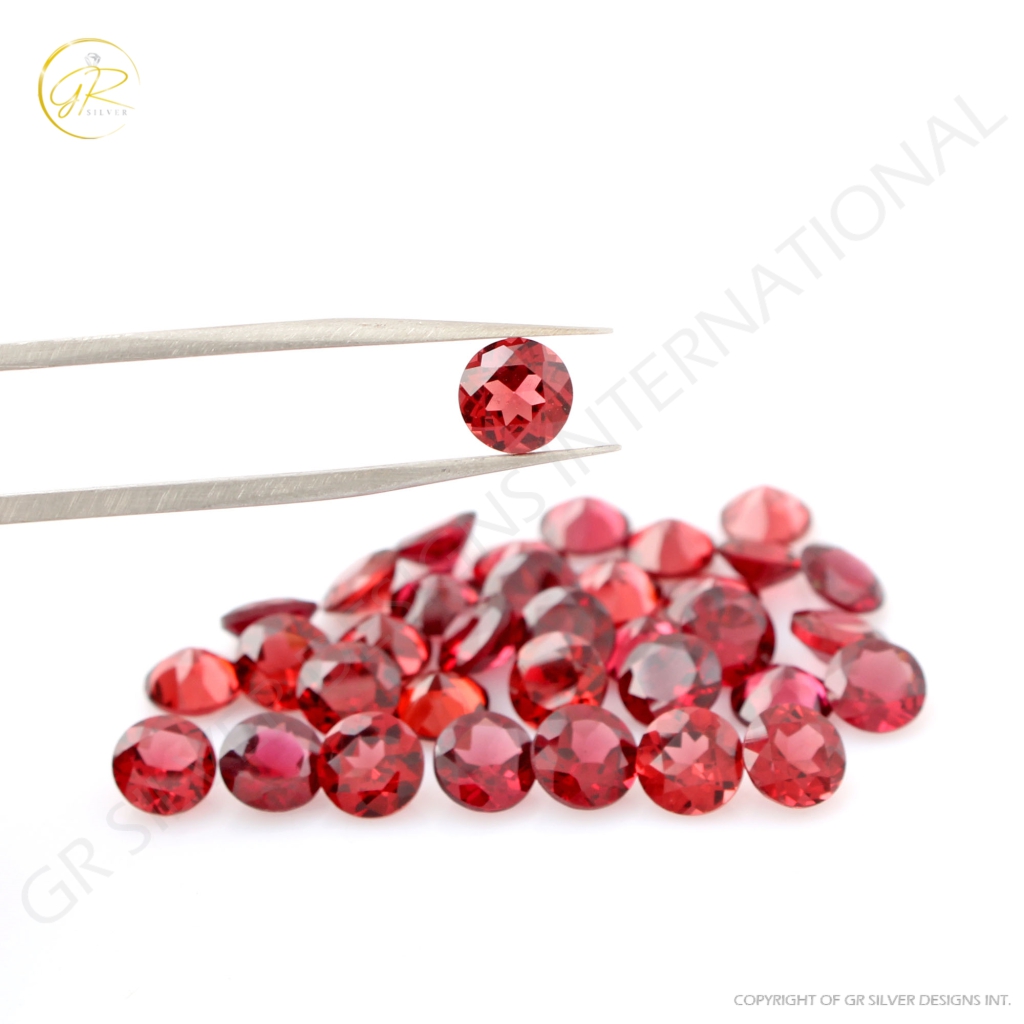 Natural Rhodolite Garnet 6mm Round Shape Gemstone