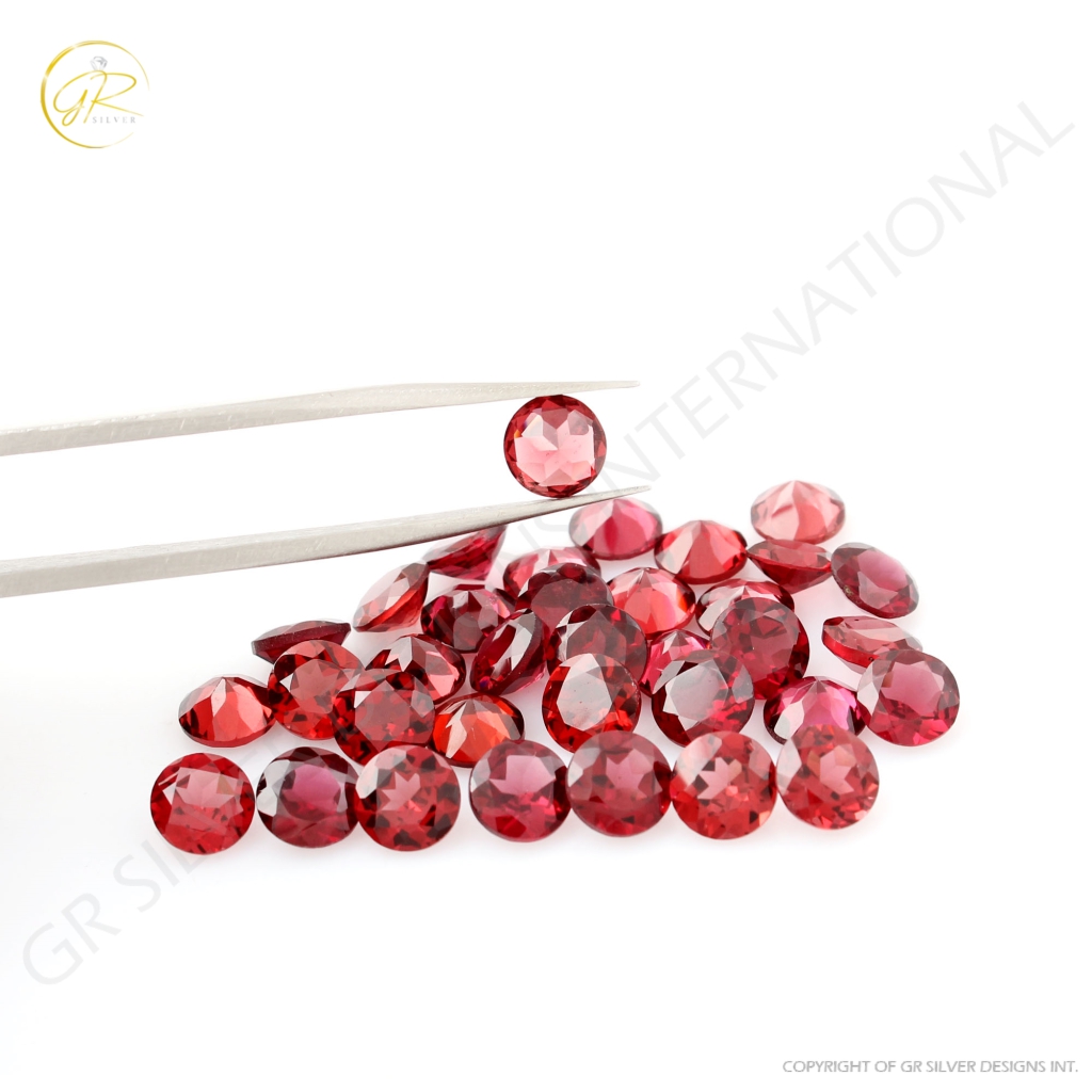 Natural Rhodolite Garnet 6mm Round Shape Gemstone