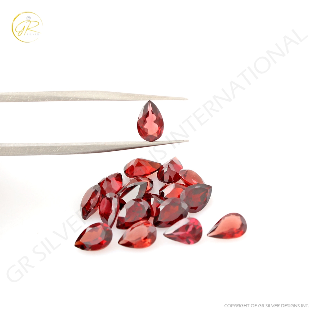 Natural Garnet 4x6mm Pear Shape Loose Gemstone