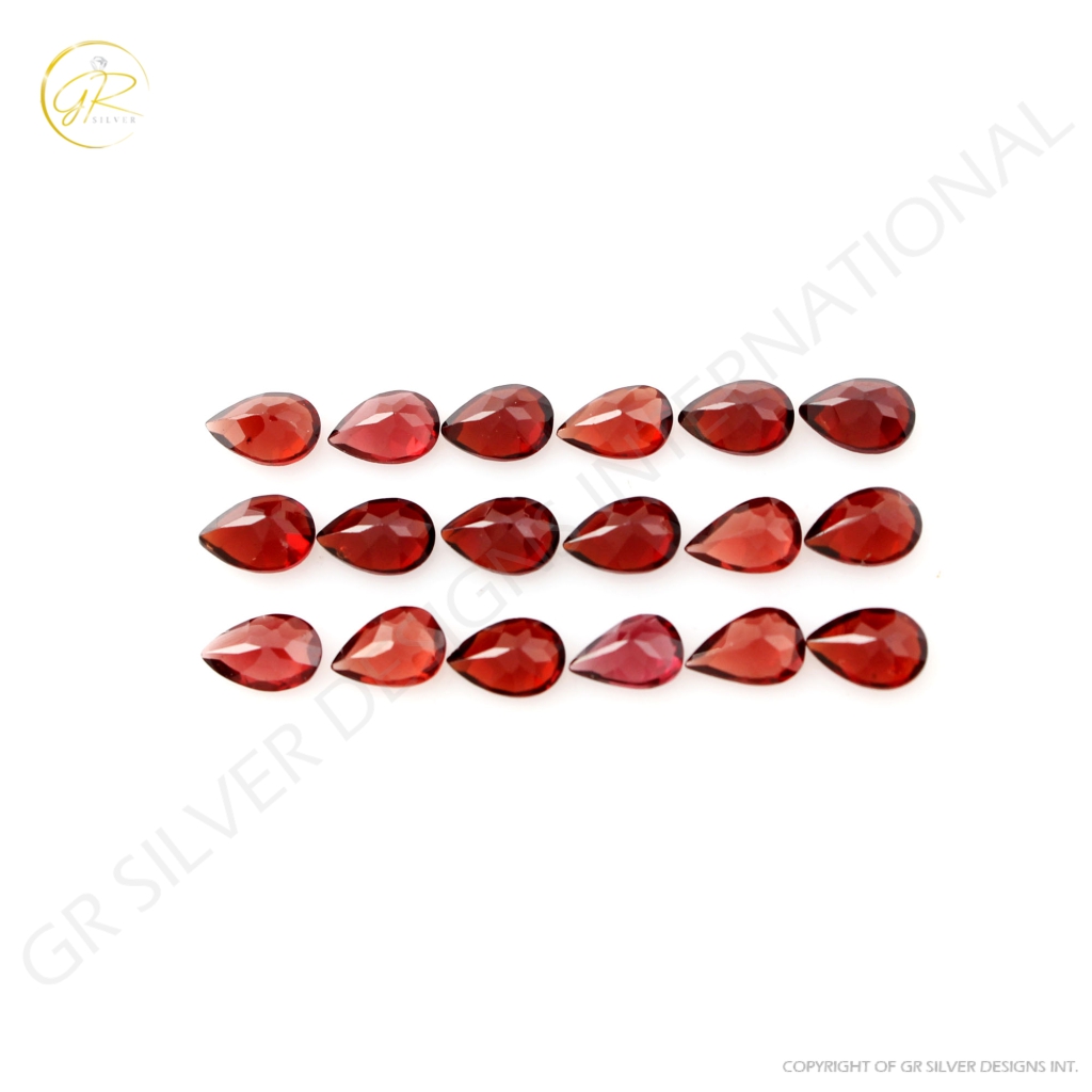 Natural Garnet 4x6mm Pear Shape Loose Gemstone