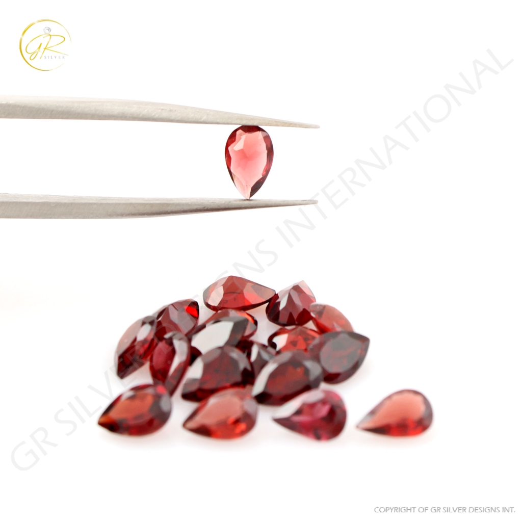 Natural Garnet 4x6mm Pear Shape Loose Gemstone