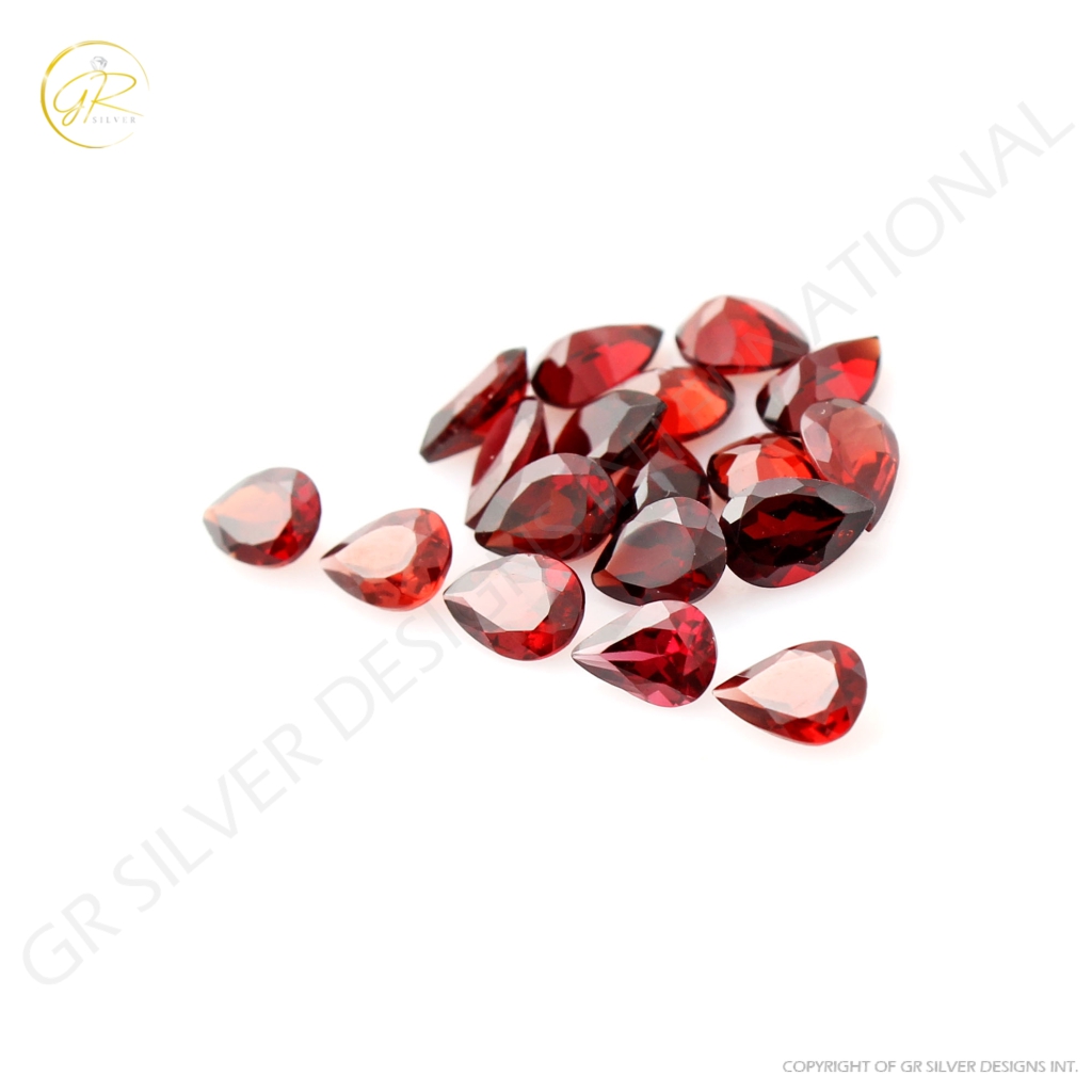 Natural Garnet 4x6mm Pear Shape Loose Gemstone