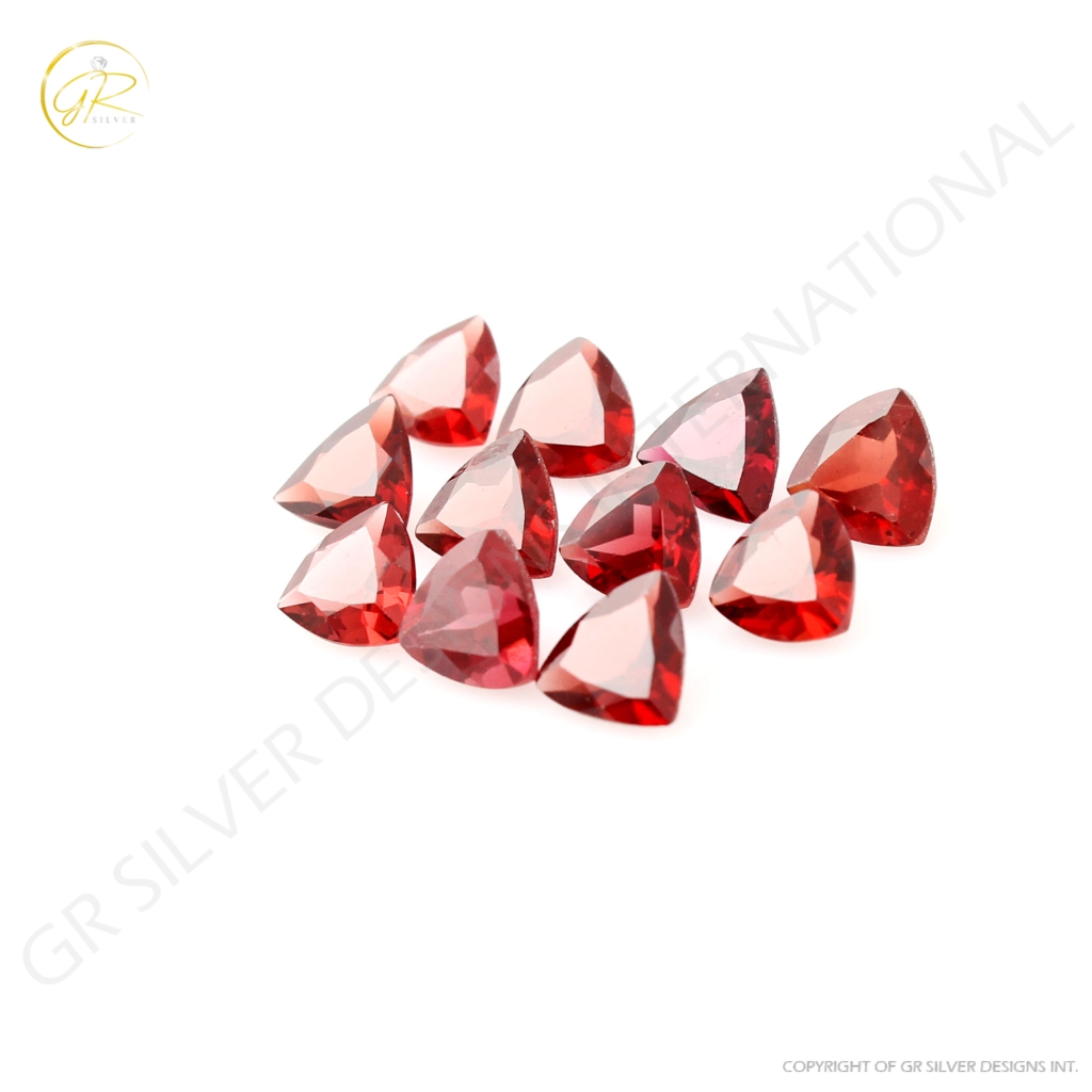 Natural Garnet 6mm Trillion Shape Loose Gemstone