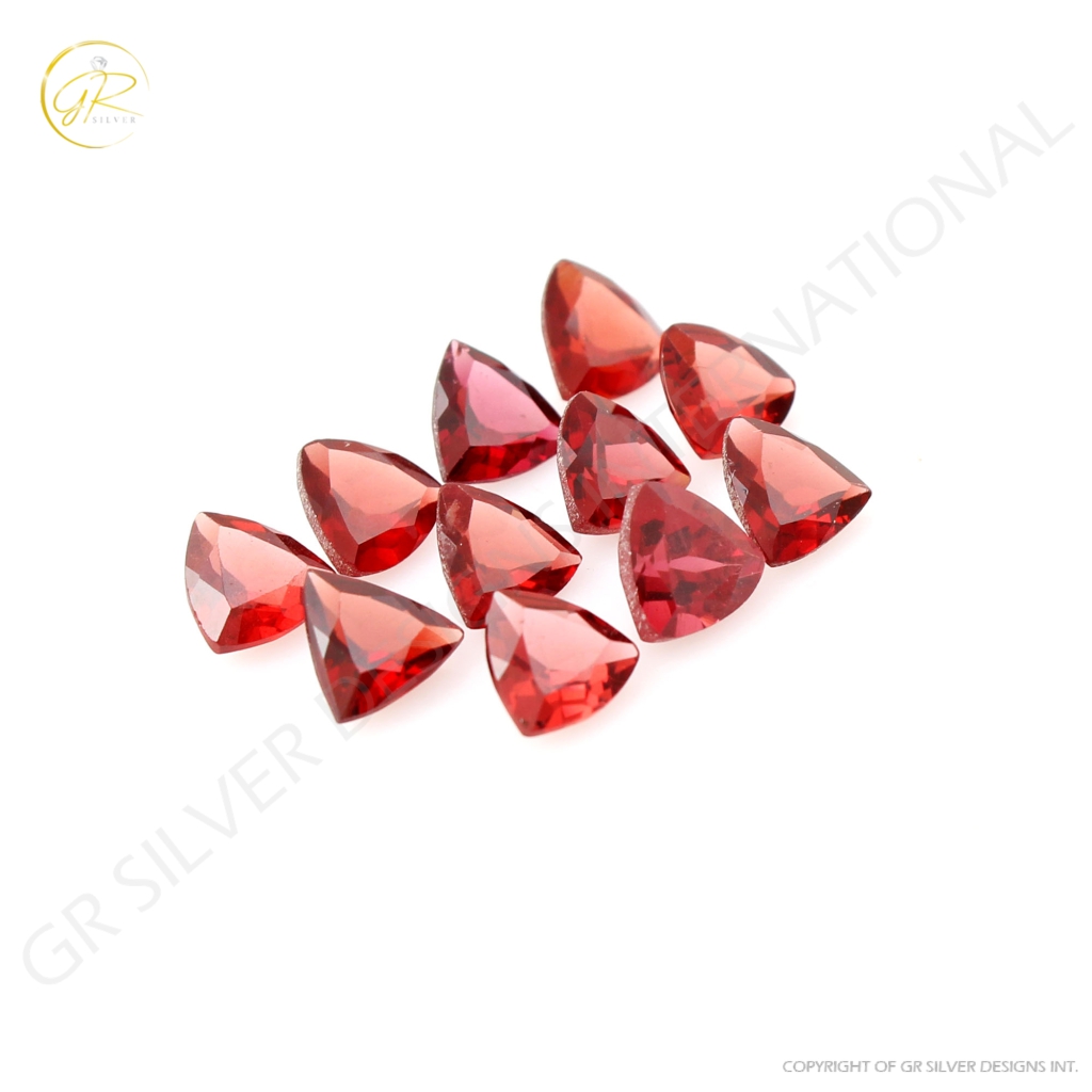 Natural Garnet 6mm Trillion Shape Loose Gemstone