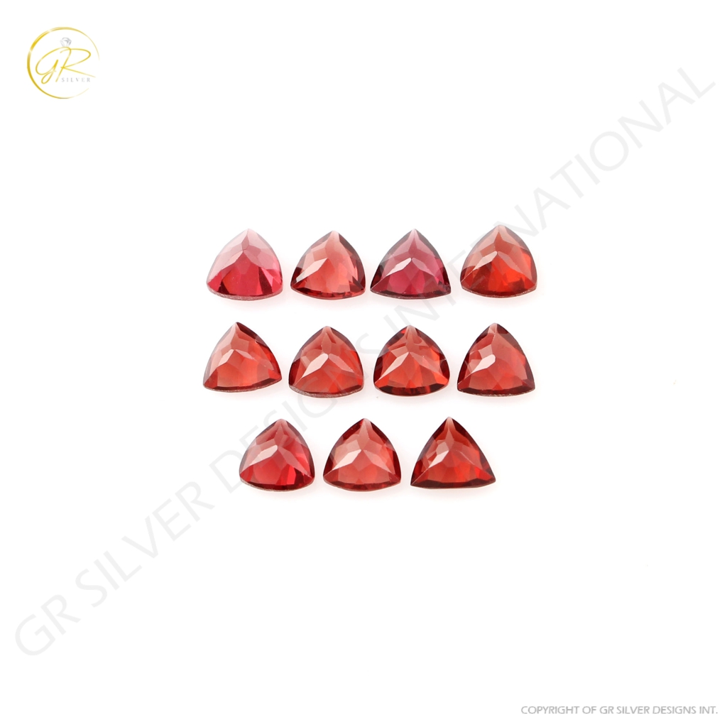 Natural Garnet 6mm Trillion Shape Loose Gemstone