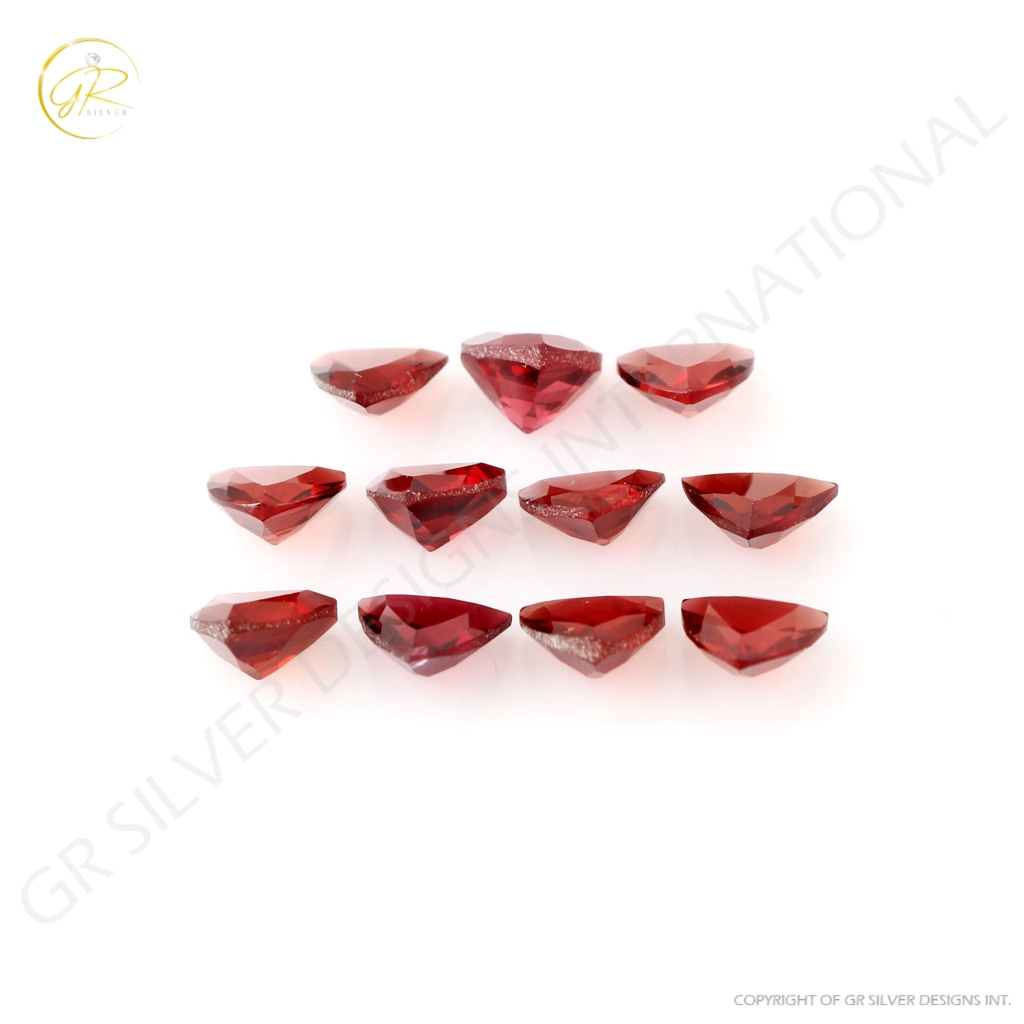 Natural Garnet 6mm Trillion Shape Loose Gemstone