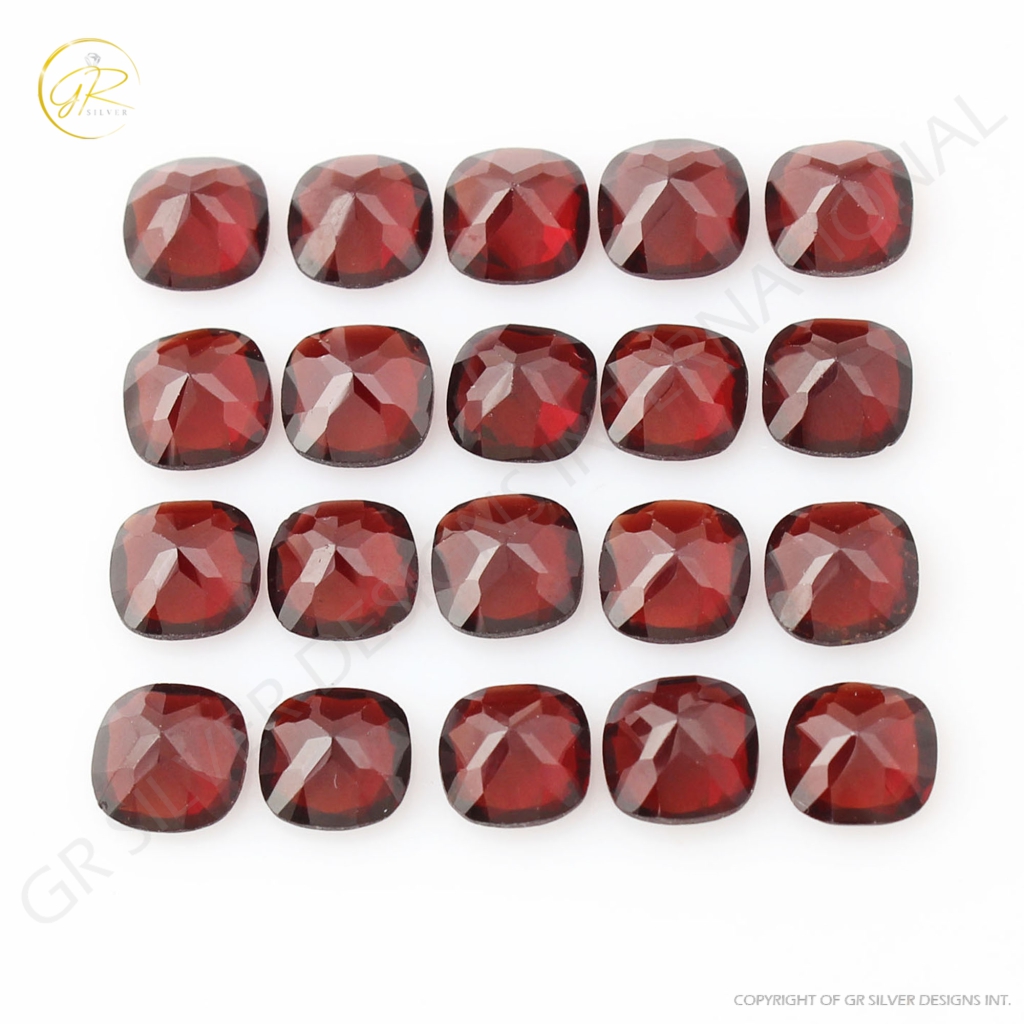 Natural Garnet 7mm Cushion Shape Garnet Loose Gemstone