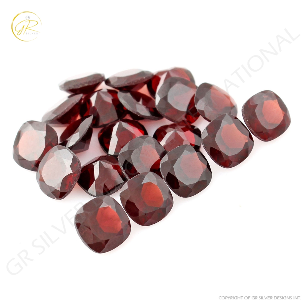 Natural Garnet 7mm Cushion Shape Garnet Loose Gemstone