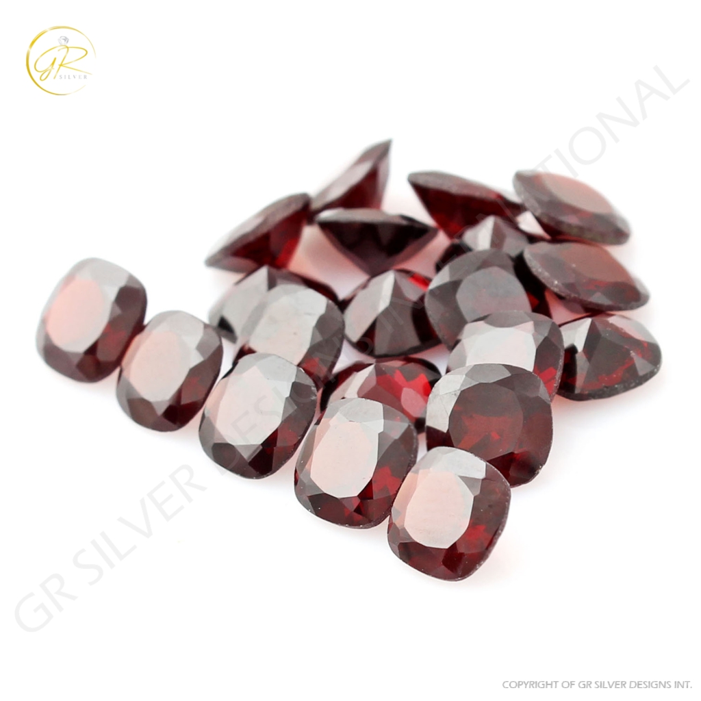 Natural Garnet 7mm Cushion Shape Garnet Loose Gemstone