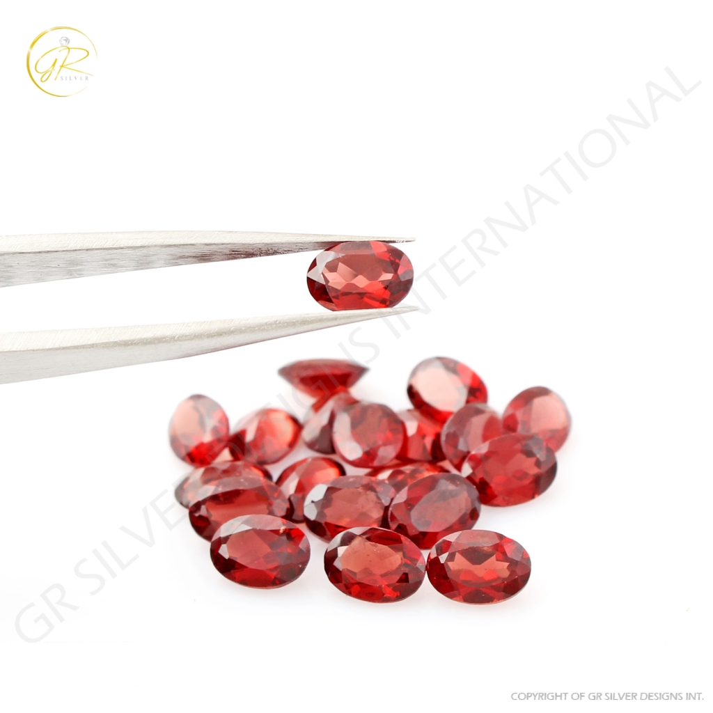 Natural Garnet 5x7 Oval Shape Loose Gemstone