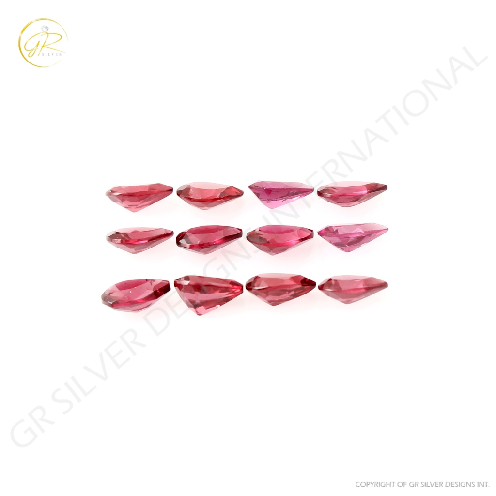 Natural Rhodolite Garnet 4x6 Pear Shape Loose Gemstone