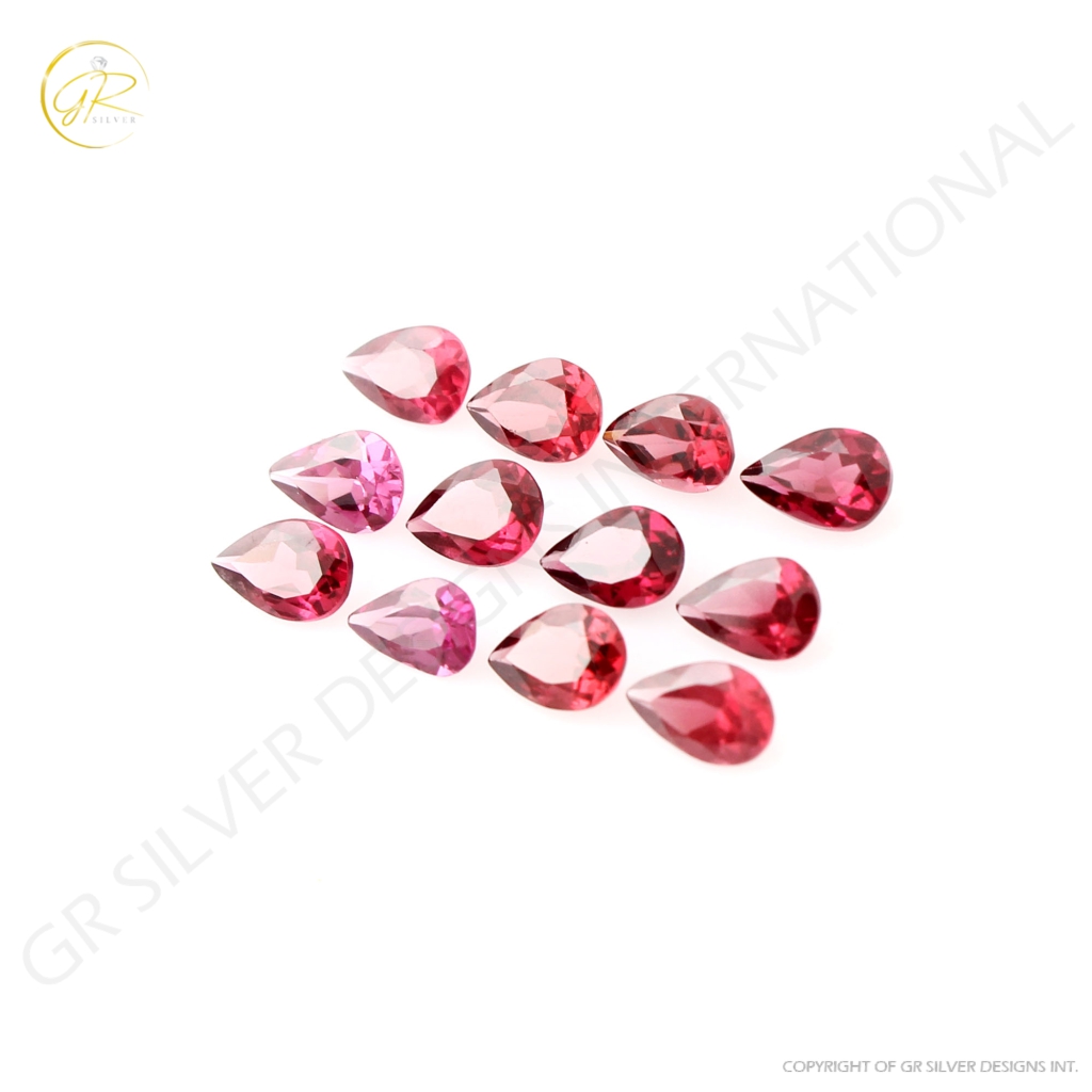 Natural Rhodolite Garnet 4x6 Pear Shape Loose Gemstone