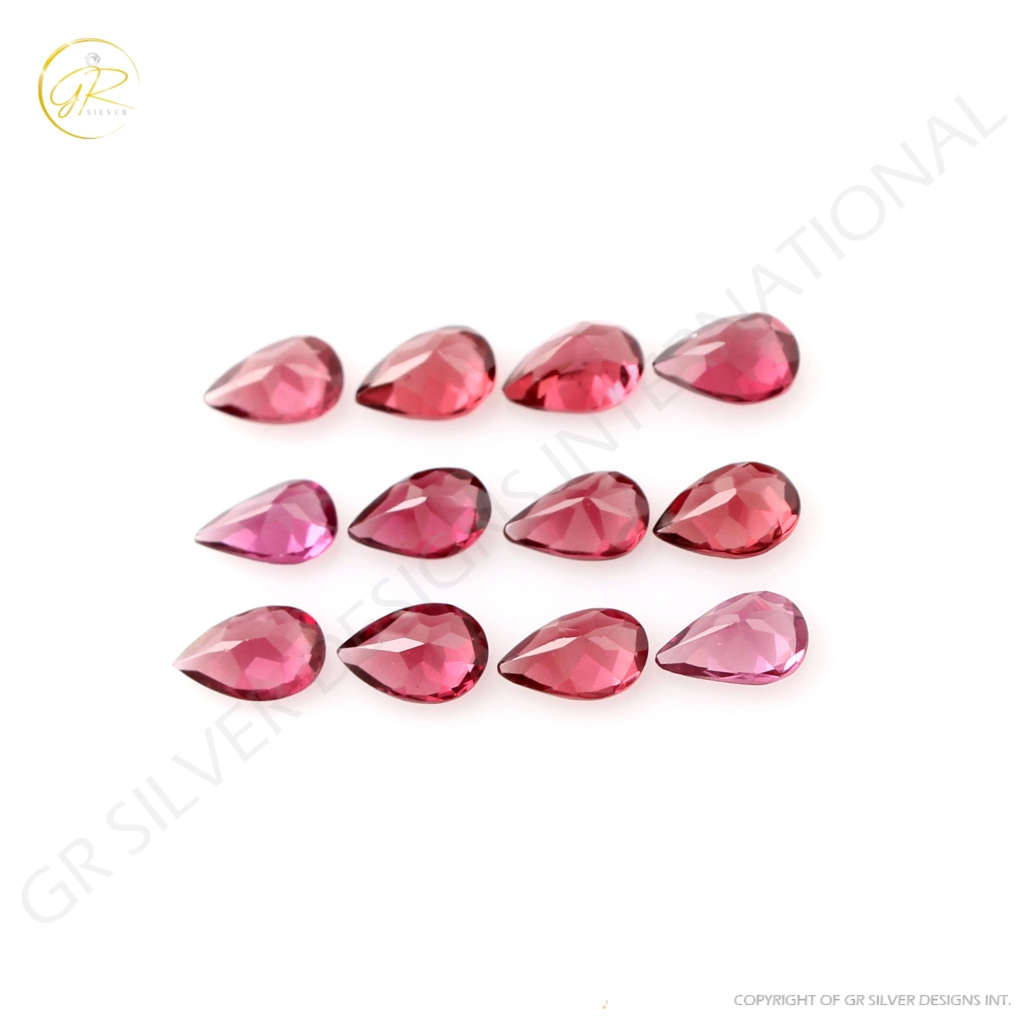 Natural Rhodolite Garnet 4x6 Pear Shape Loose Gemstone