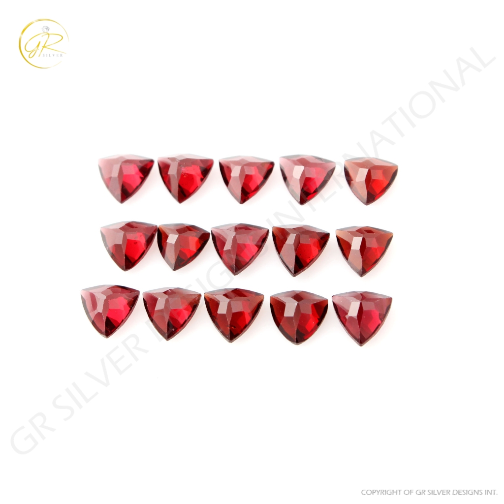 Natural Garnet 6mm Trillion Shape Loose Gemstone