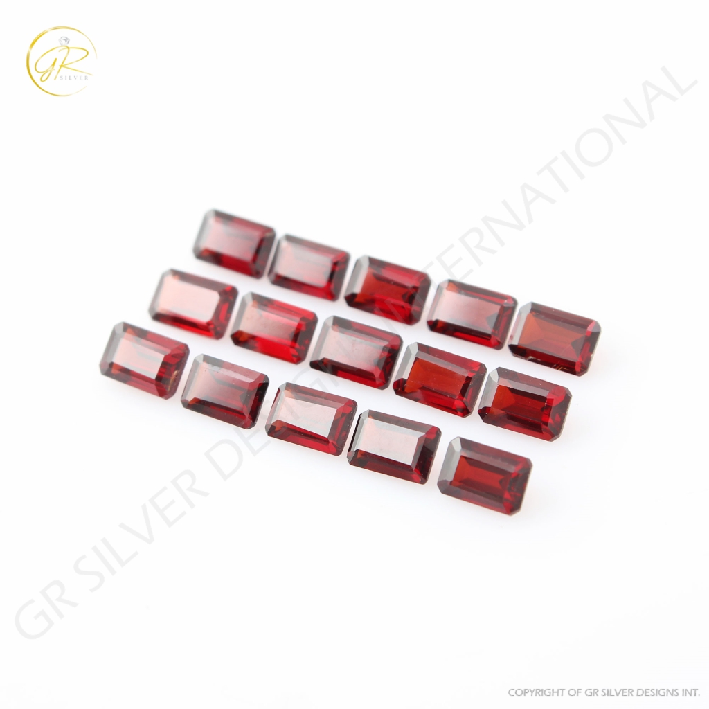 Natural Garnet 4x6mm Octagon Loose Gemstone