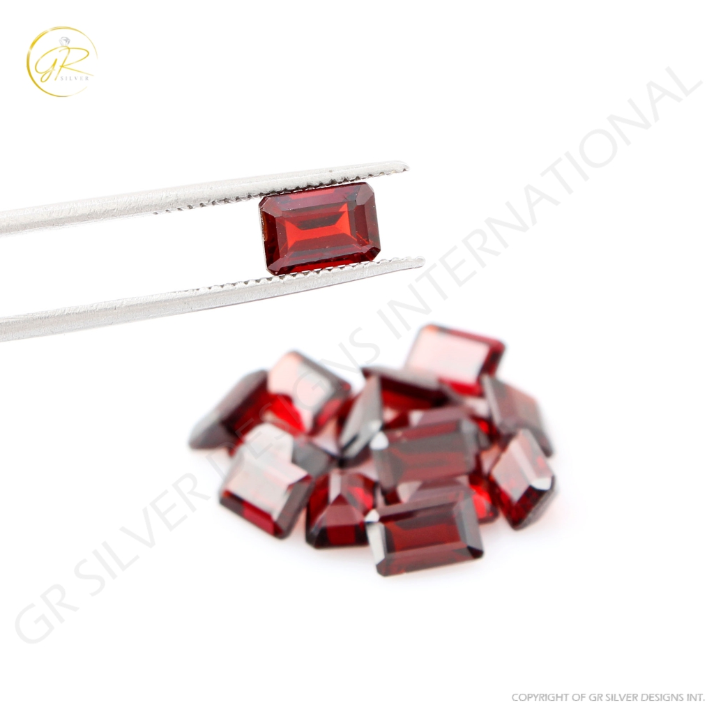 Natural Garnet 4x6mm Octagon Loose Gemstone