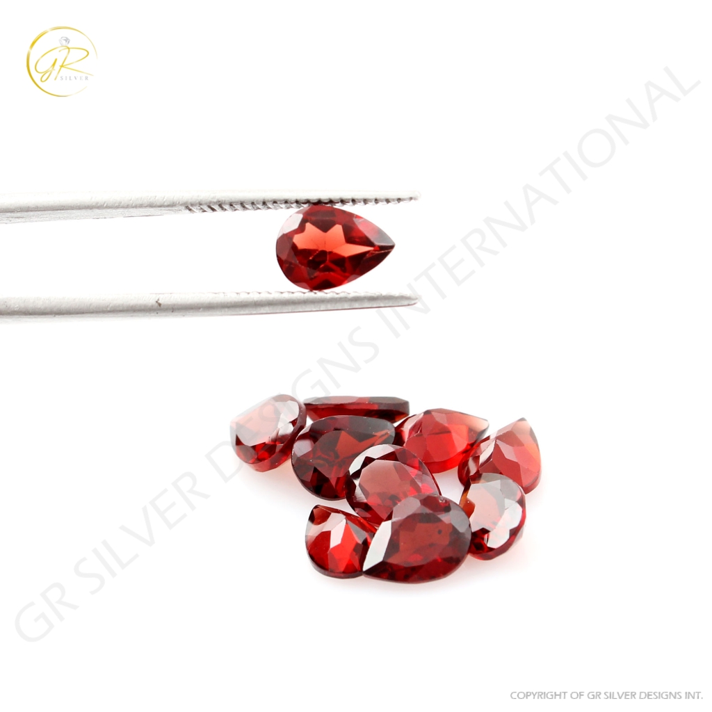 Pear Shape Garnet Gemstone, 5x7mm Pear Shape 8ct. Garnet Loose Gemstone, Gemstone For Jewellery Making