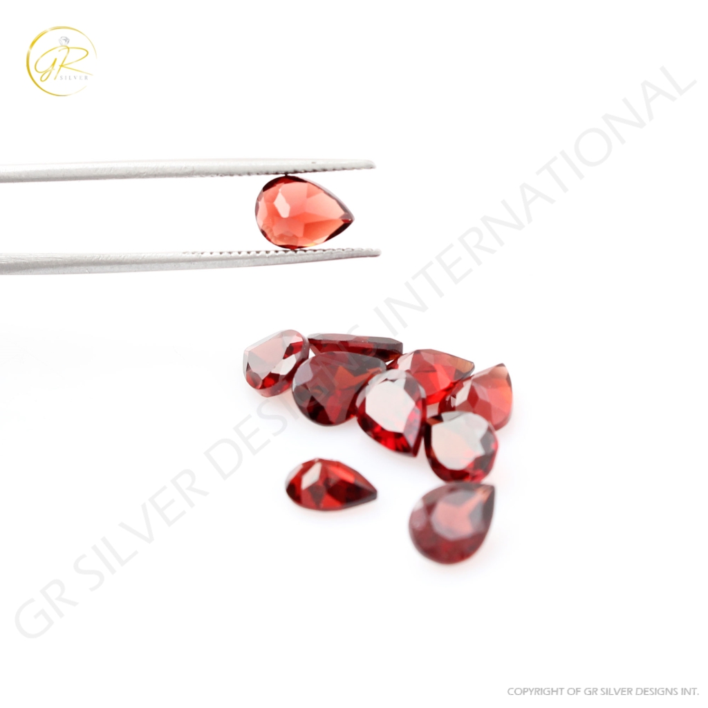 Pear Shape Garnet Gemstone, 5x7mm Pear Shape 8ct. Garnet Loose Gemstone, Gemstone For Jewellery Making