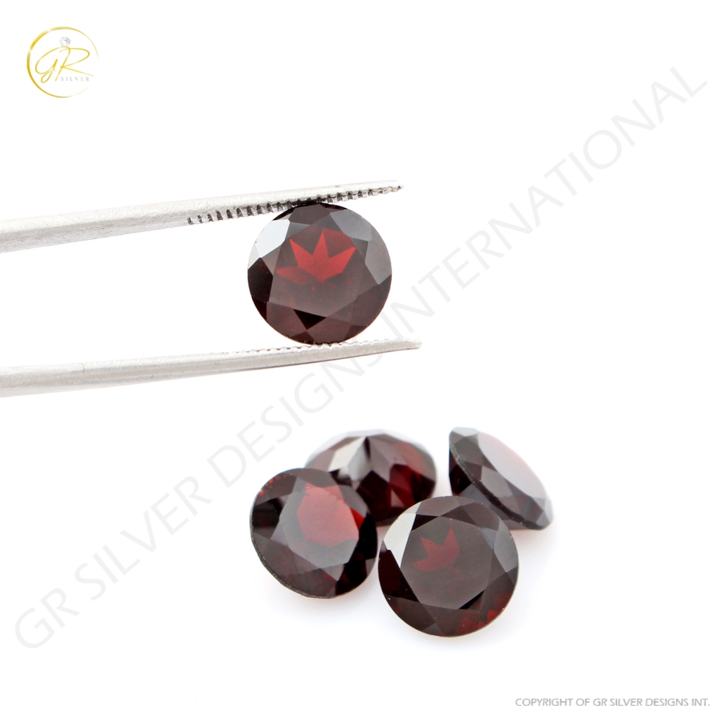 Natural Round Garnet, 9mm Round 15.5ct. Garnet Loose Gemstone, Red Garnet For Jewellery Making