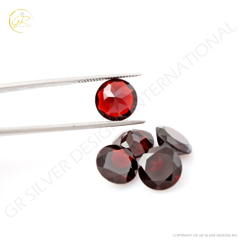 Natural Round Garnet, 9mm Round 15.5ct. Garnet Loose Gemstone, Red Garnet For Jewellery Making