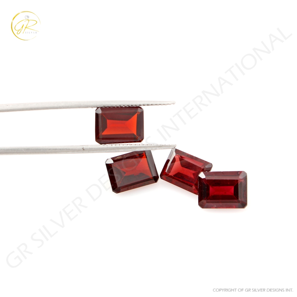 Natural Octagon Garnet Gemstone, 6x8mm Octagon 7.2ct Loose Garnet Gemstone, Garnet For Jewellery Making