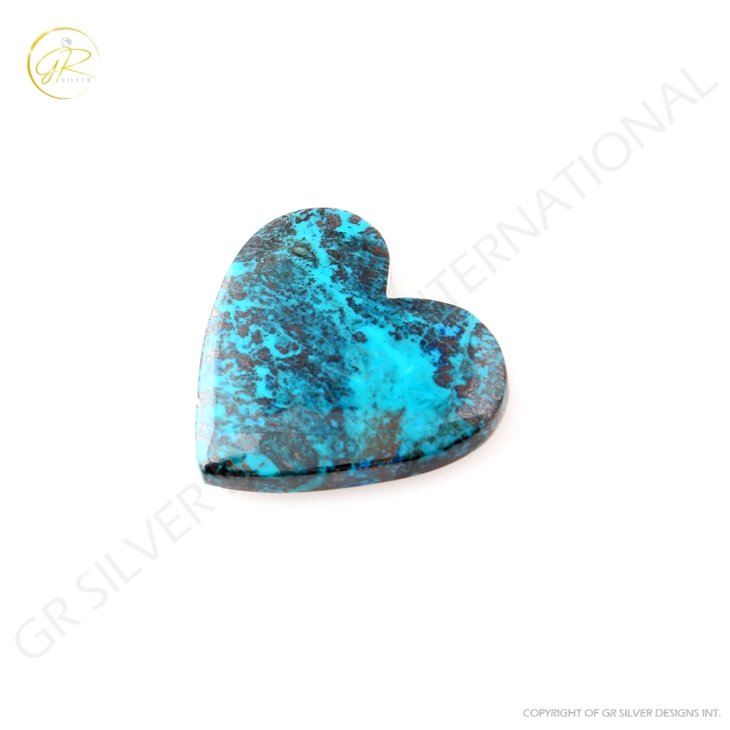 Natural Chrysocolla Gemstone, 17.83ct Shattuckite Chrysocolla Gemstone