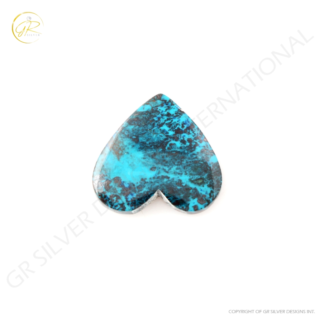 Natural Chrysocolla Gemstone, 17.83ct Shattuckite Chrysocolla Gemstone