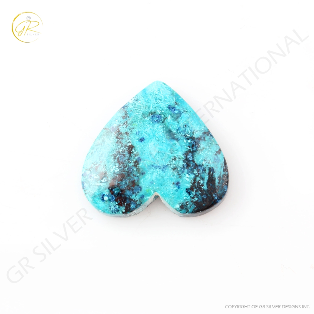 Natural Chrysocolla Gemstone, 27.8ct Chrysocolla Gemstone Cabochon