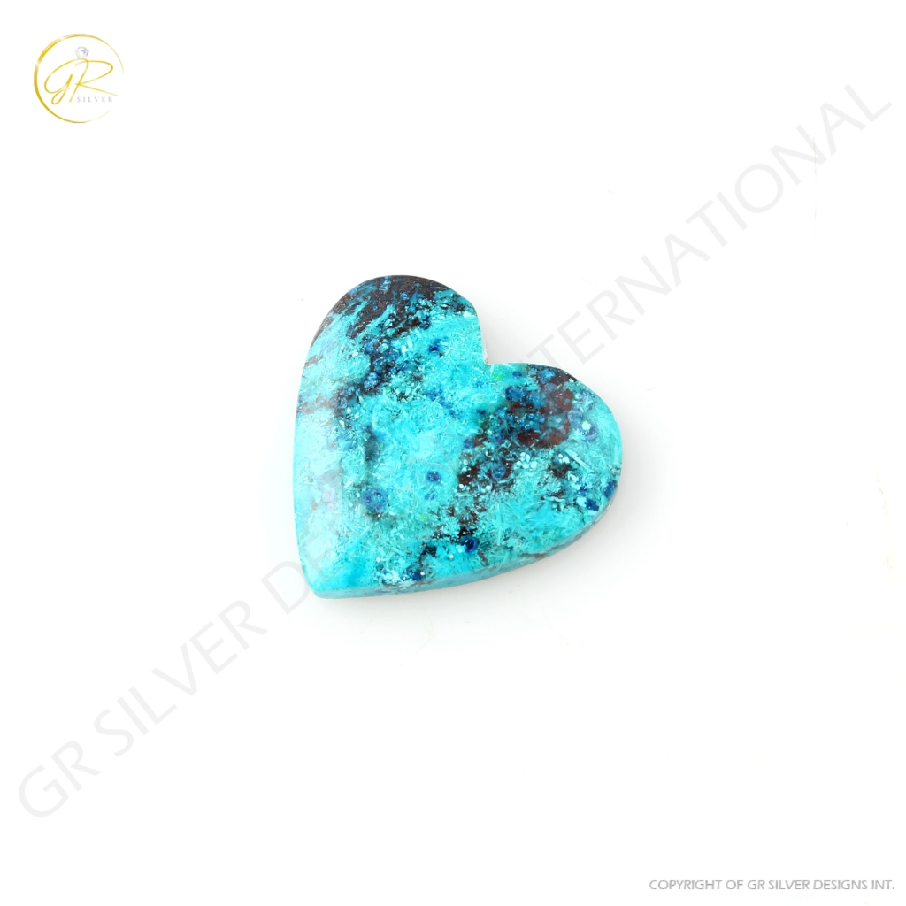 Natural Chrysocolla Gemstone, 27.8ct Chrysocolla Gemstone Cabochon