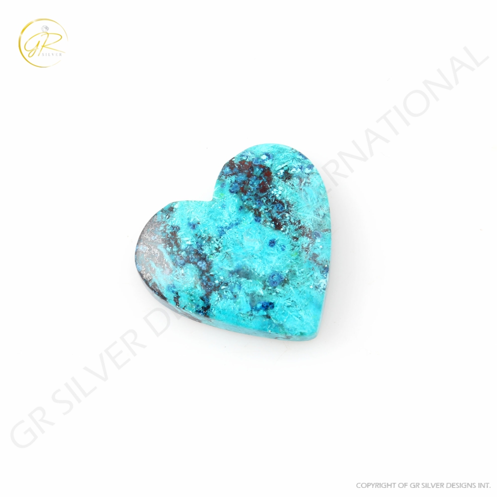 Natural Chrysocolla Gemstone, 27.8ct Chrysocolla Gemstone Cabochon