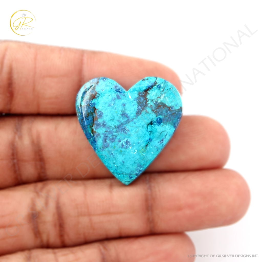 Natural Shattuckite Chrysocolla Gemstone, 29.83ct Chrysocolla Gemstone