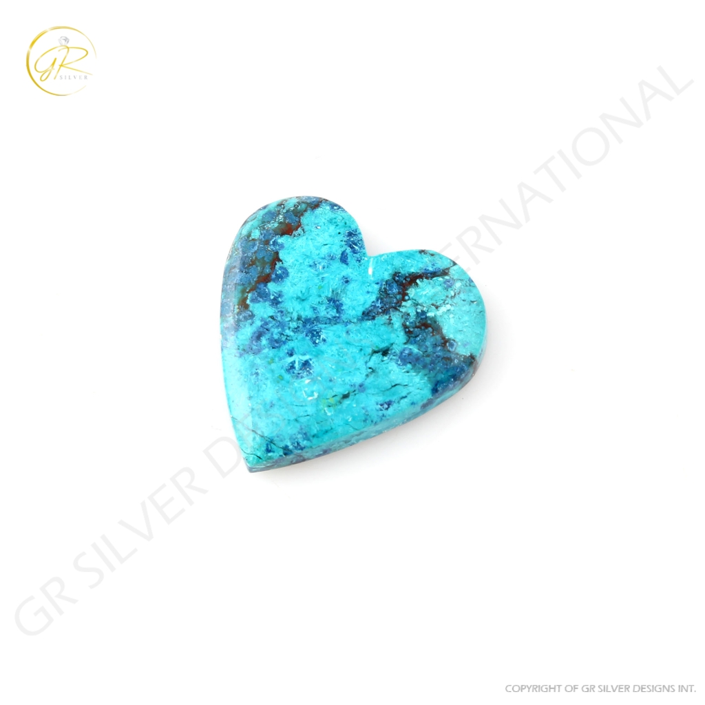 Natural Shattuckite Chrysocolla Gemstone, 29.83ct Chrysocolla Gemstone