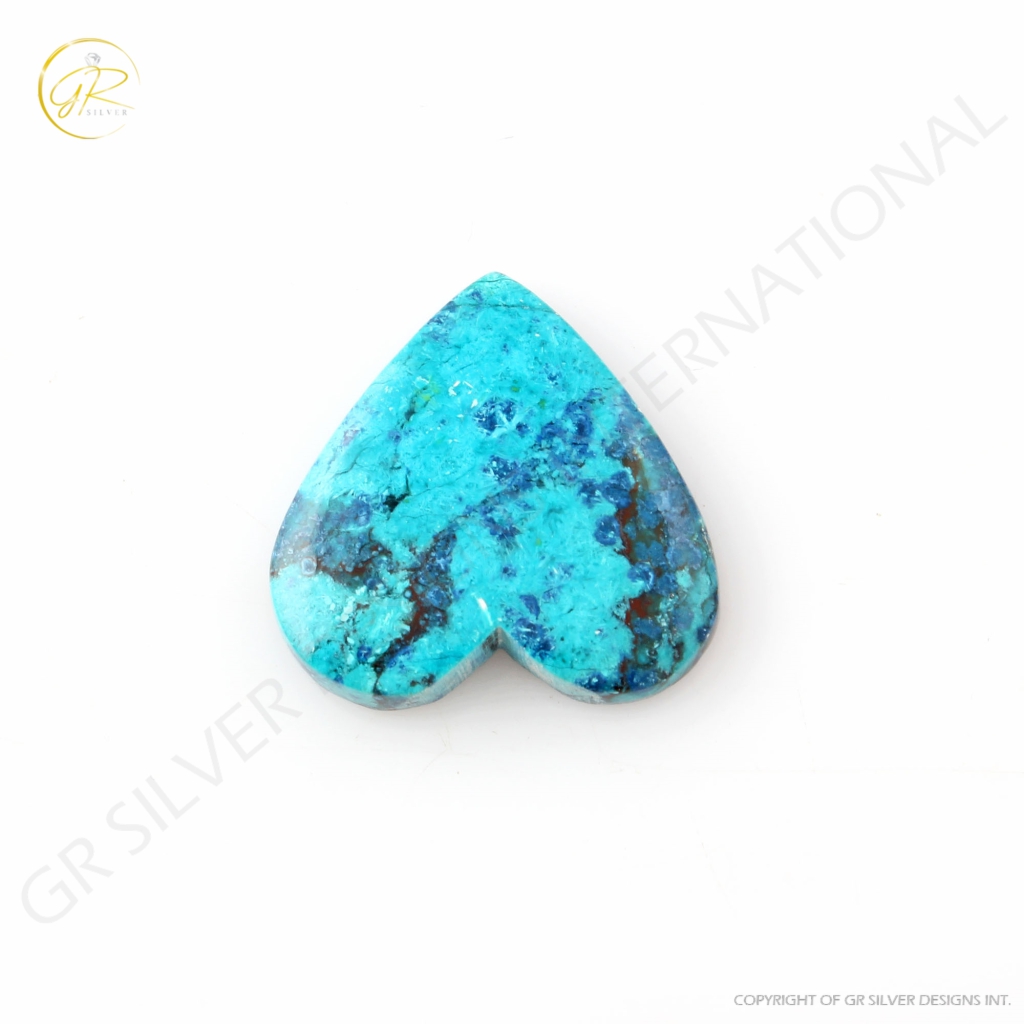 Natural Shattuckite Chrysocolla Gemstone, 29.83ct Chrysocolla Gemstone