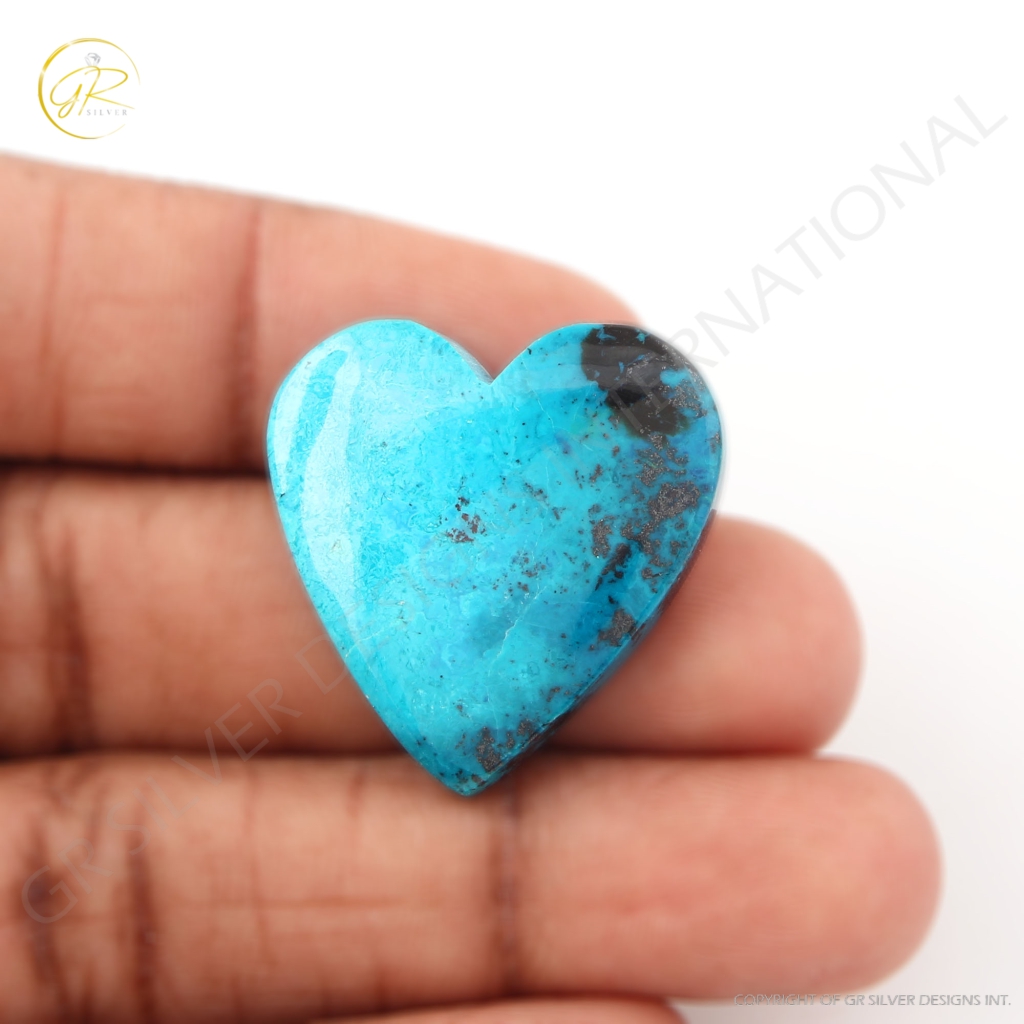 Natural Chrysocolla Gemstone, Shattuckite Chrysocolla Cabochon 30.45ct Gemstone