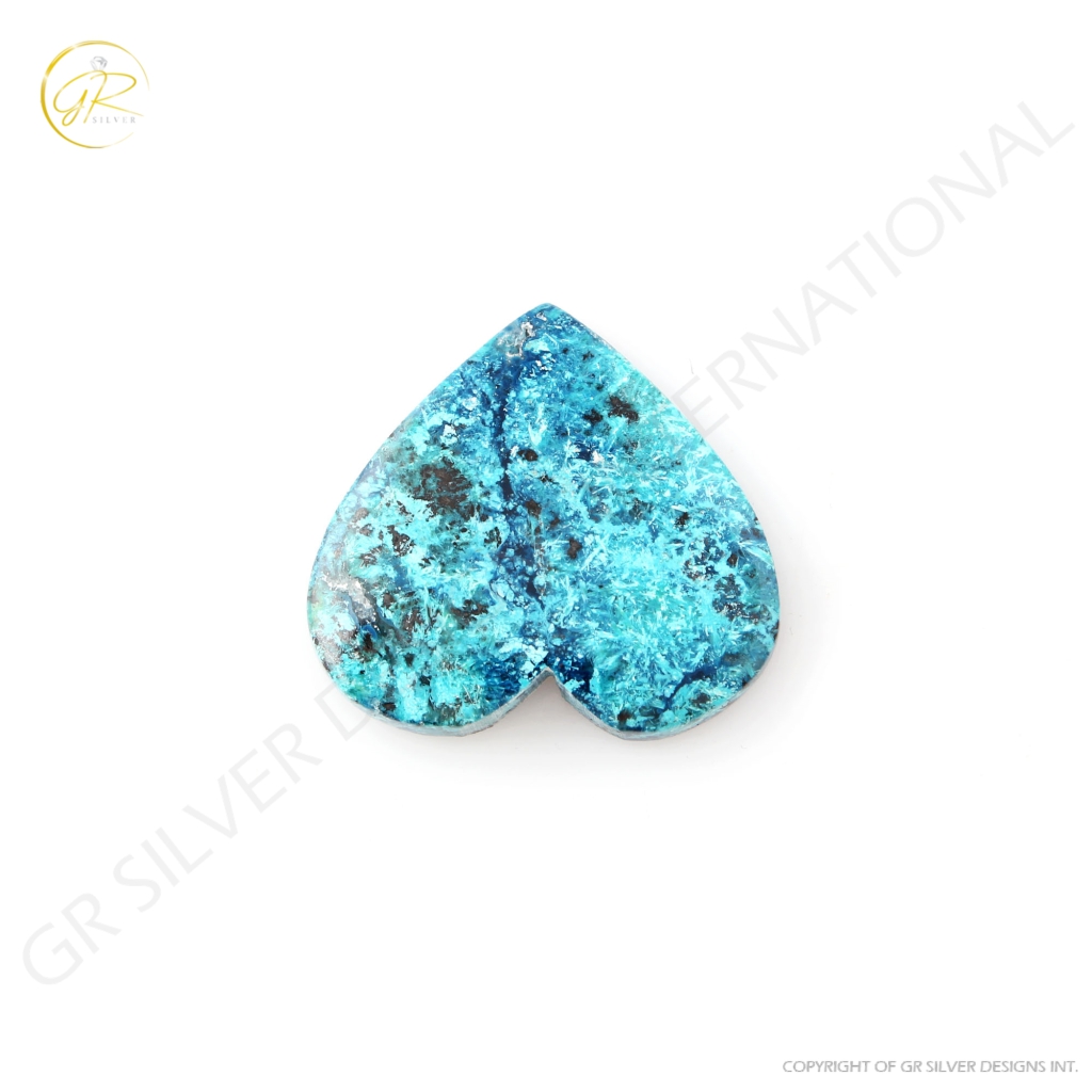 25.27ct Chrysocolla Gemstone, Natural Shattuckite Chrysocolla Stone