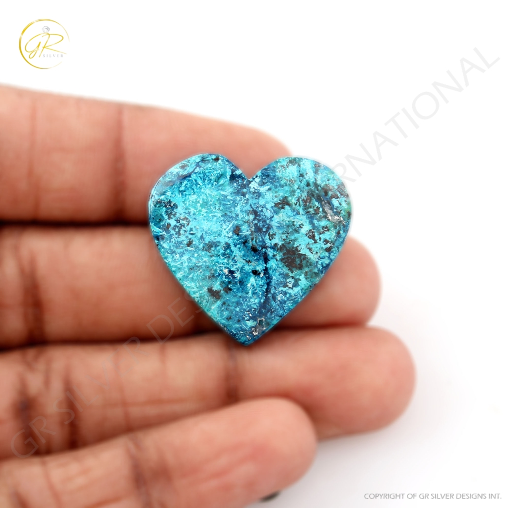 25.27ct Chrysocolla Gemstone, Natural Shattuckite Chrysocolla Stone