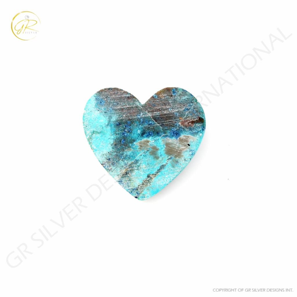 Natural Chrysocolla Gemstone, 20.61ct Shattuckite Chrysocolla Stone