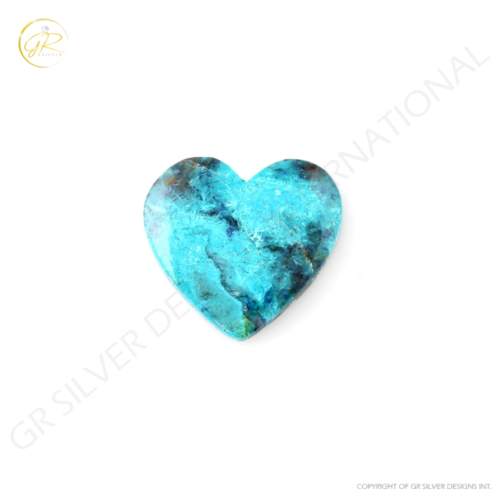 Natural Chrysocolla Gemstone, 20.61ct Shattuckite Chrysocolla Stone