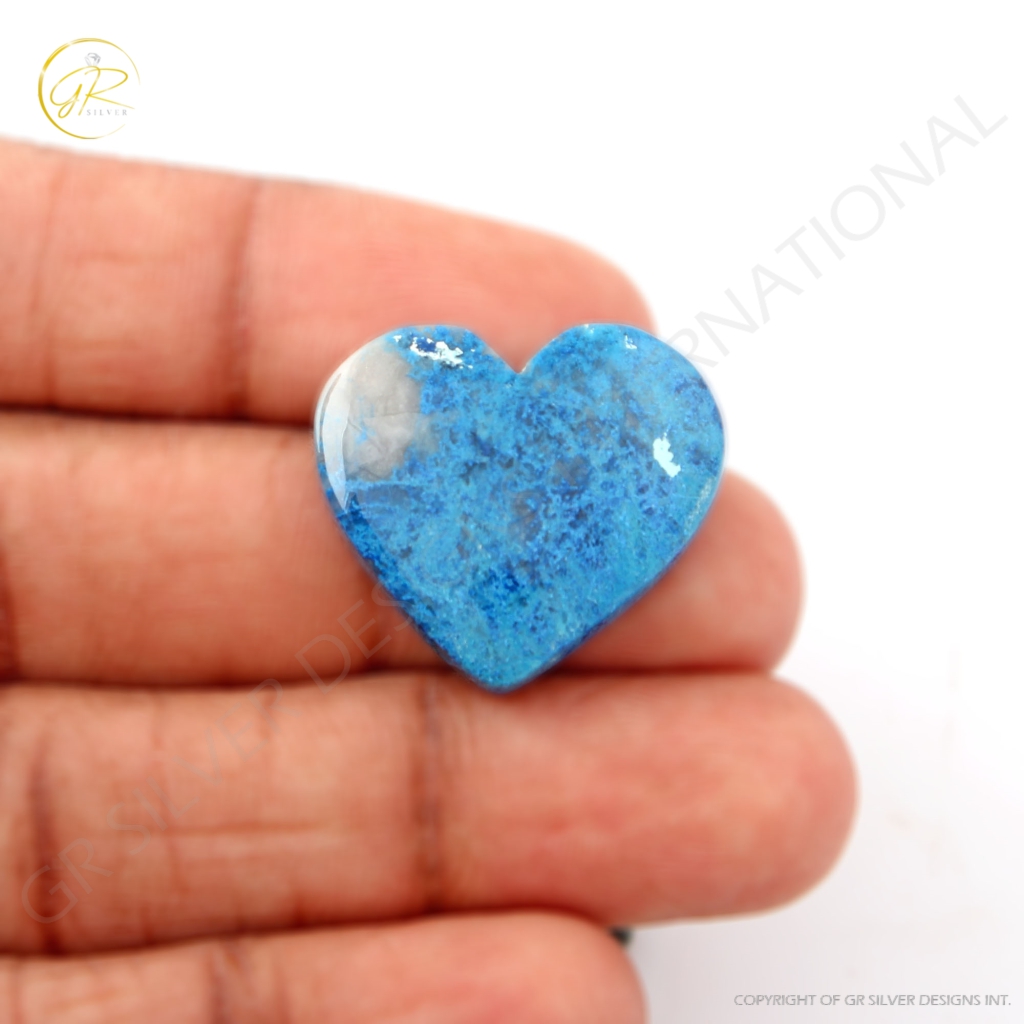 Natural Chrysocolla Gemstone, 23.2ct Shattuckite Chrysocolla Gemstone