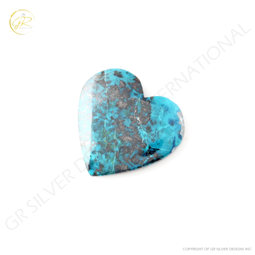 Heart Chrysocolla Gemstone, High Quality Natural Azurite Chrysocolla Gemstone