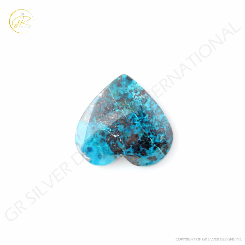 Heart Chrysocolla Gemstone, High Quality Natural Azurite Chrysocolla Gemstone