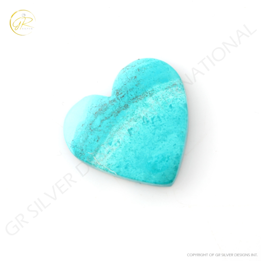 Natural Shattuckite Chrysocolla Gemstone, Chrysocolla Heart shape Cabochon Gemstone