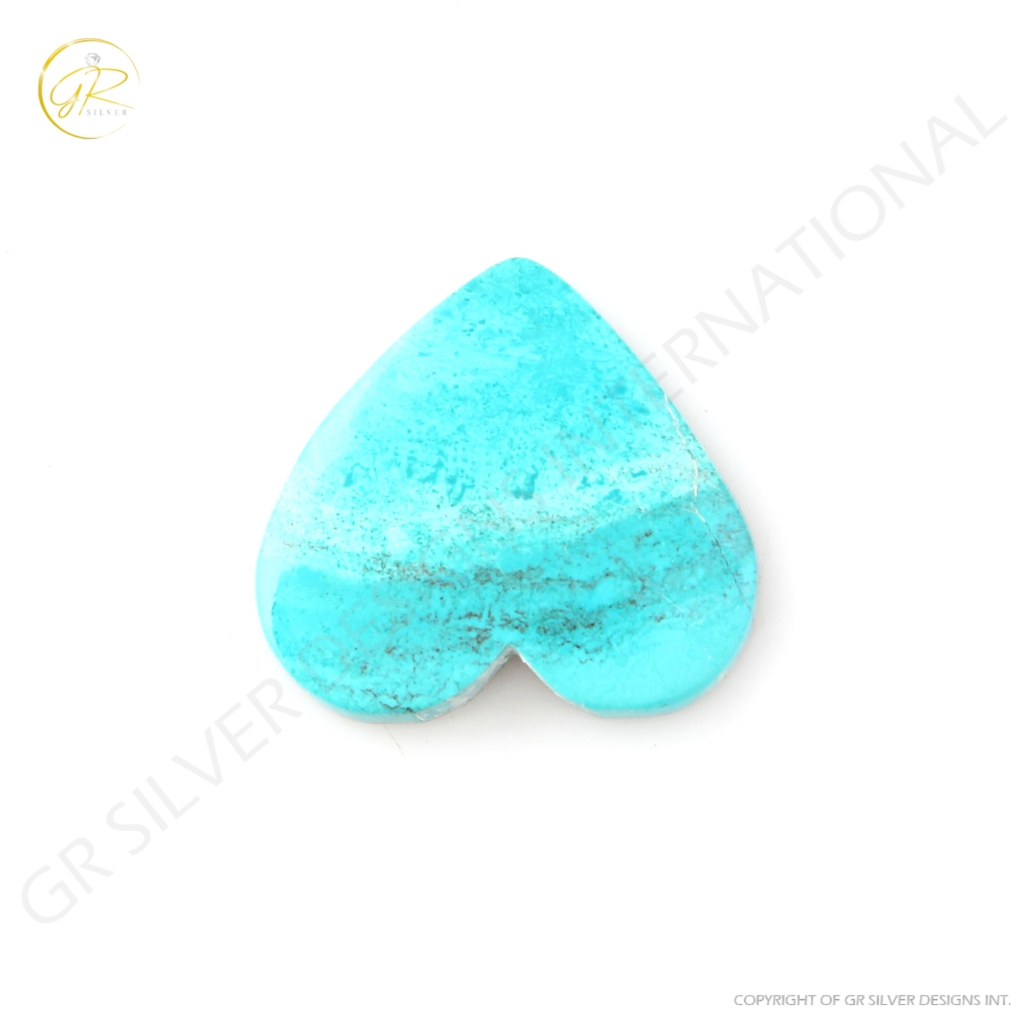 Natural Shattuckite Chrysocolla Gemstone, Chrysocolla Heart shape Cabochon Gemstone