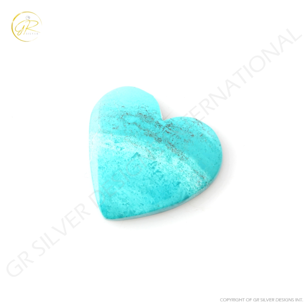 Natural Shattuckite Chrysocolla Gemstone, Chrysocolla Heart shape Cabochon Gemstone