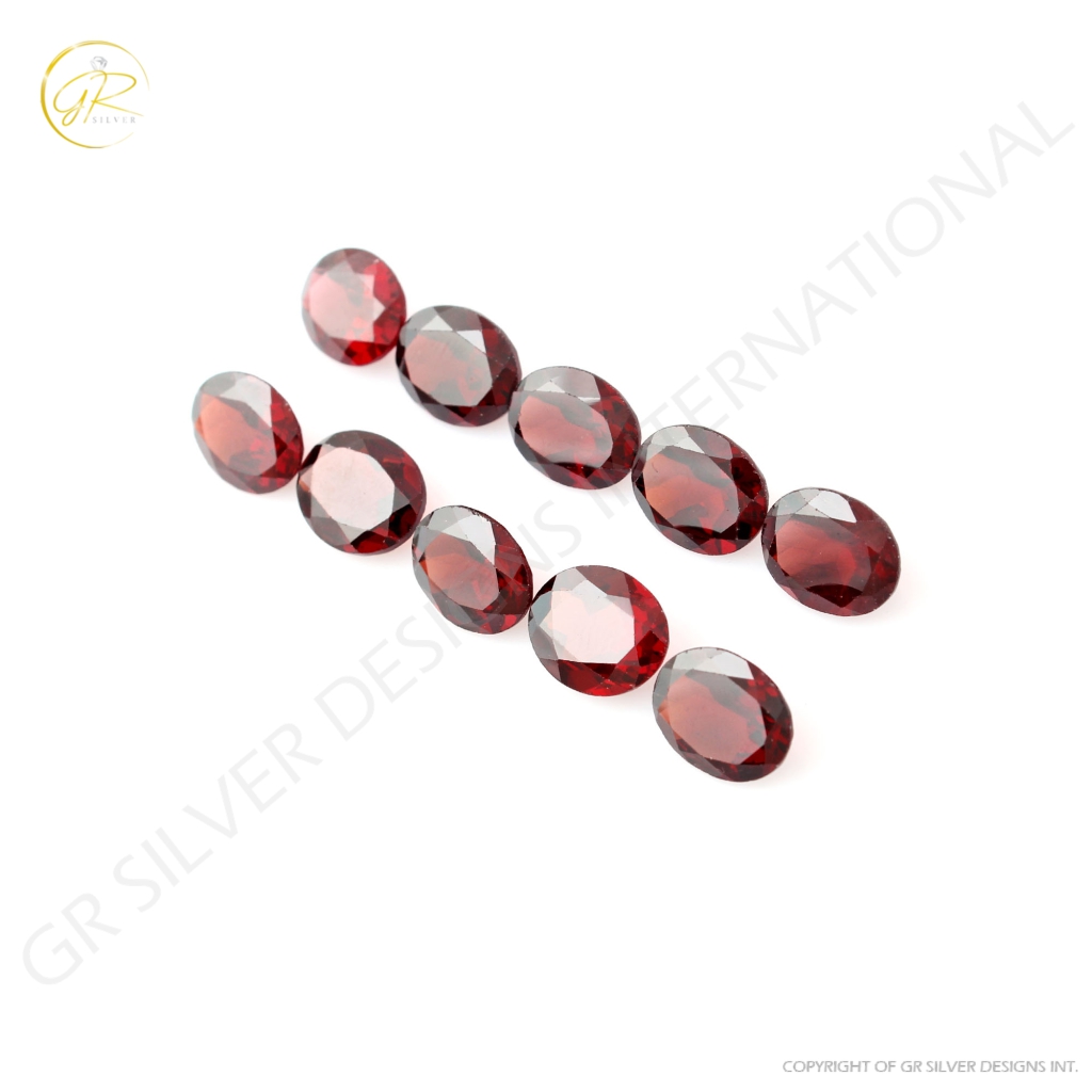 Natural Garnet Gemstones, 9x11mm Oval Shape Loose Garnet Gemstone